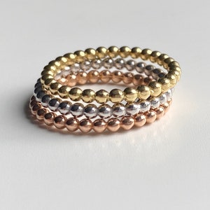 Ball Ring Solid Gold, 10K 14K 18K Gold Ring, Handmade Ring, Wedding Ring, Stackable Ring, Everyday Ring, Birthday Gift For Woman, Christmas