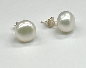 Pearl Silver Stud Earrings, 3-9.5mm, Earrings for Women, Freshwater Pearl Earrings, June Birthstone, Birthday Gift Women, Affordable Gift