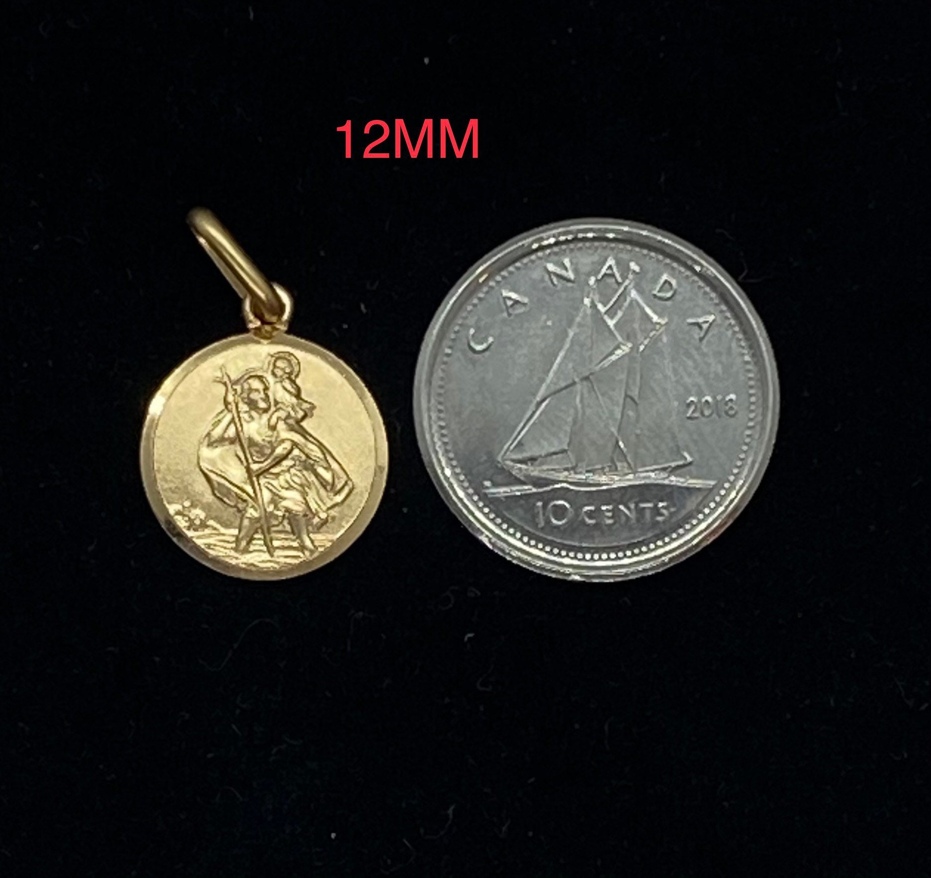 9ct Gold 18ct Gold St Christopher Necklace Goldsmiths 9ct Yellow Gold St Christo