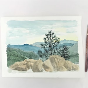 Custom Landscape Watercolor Paintings from photo: Personalized Art Handmade