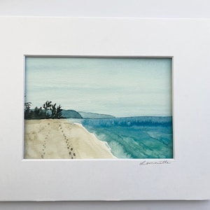 Original watercolor of North Shore Oahu Hawaii Beach