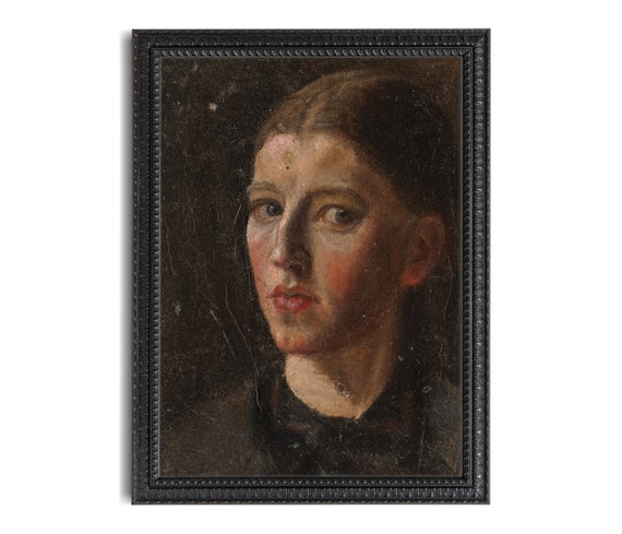Digital Prints Woman Portrait Vintage Oil Painting Antique Printable ...