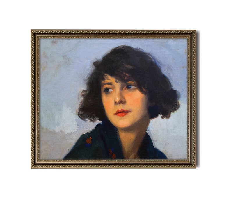 Vintage Portrait of a Woman. Antique Oil Painting. Woman - Etsy