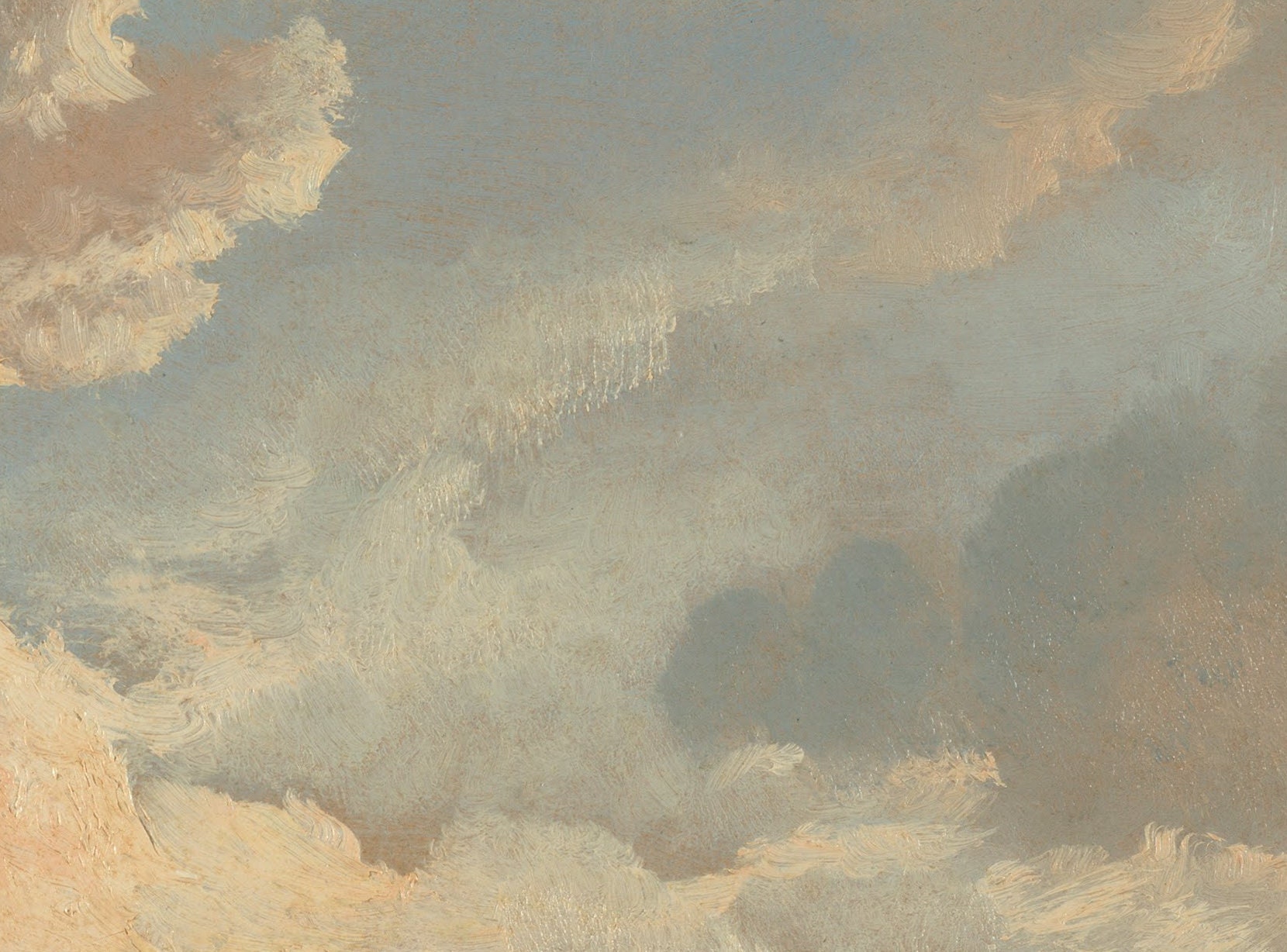 Antique Clouds Oil Painting. Vintage Clouds Printable Art. - Etsy