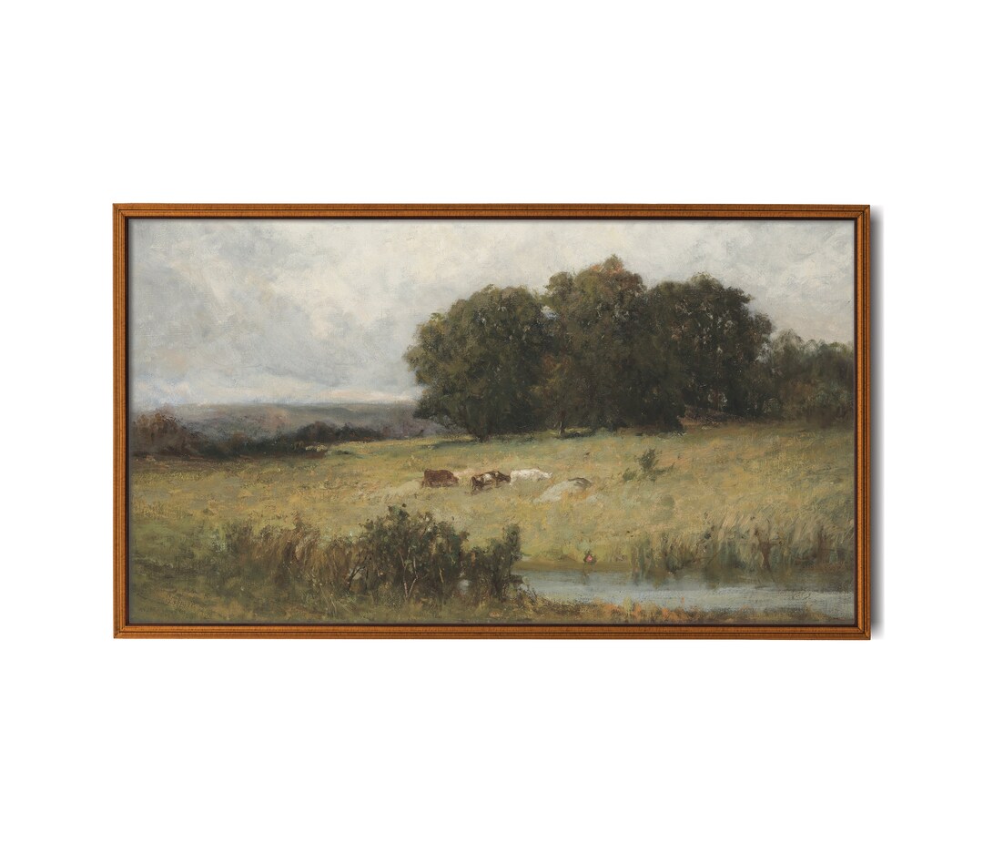 Fall Landscape Samsung Frame TV Art. Vintage Painting for Tv Screen