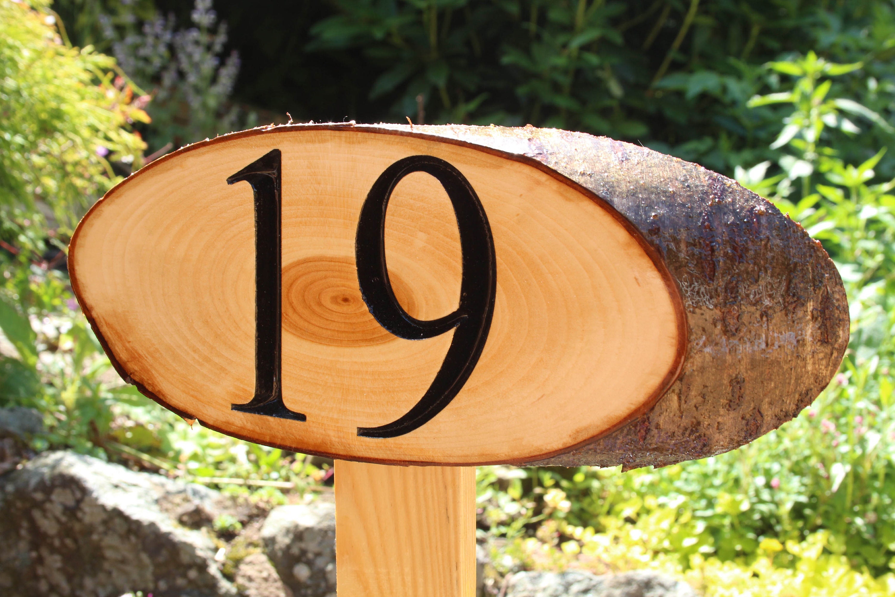 Hillsigns 1 to 2 Digit Wooden Handmade House Numbers Signs Natural