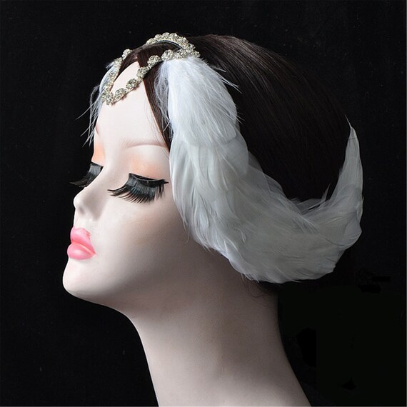 Swan Lake Ballet White Hair Feather 