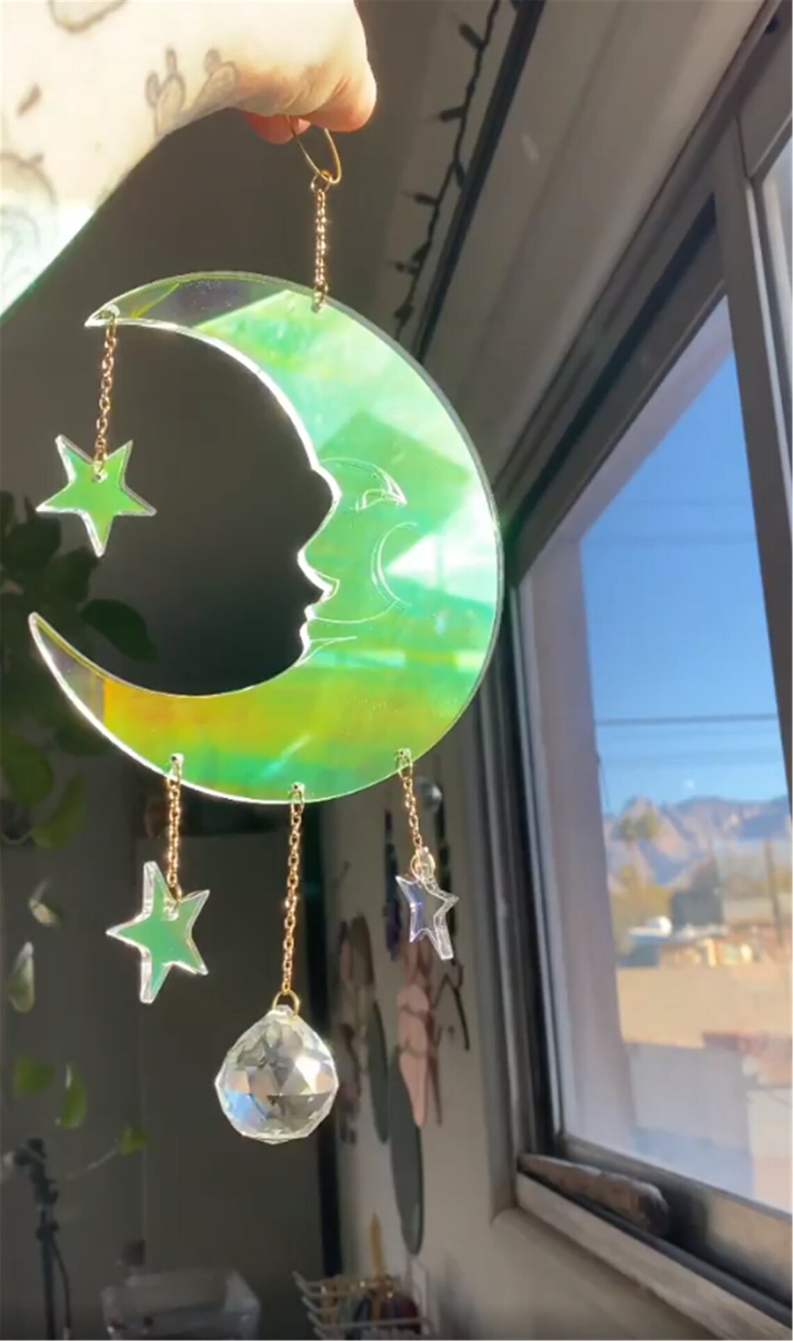 Kristall Fenster hängen Fenster Dekor / / himmlischen Mond