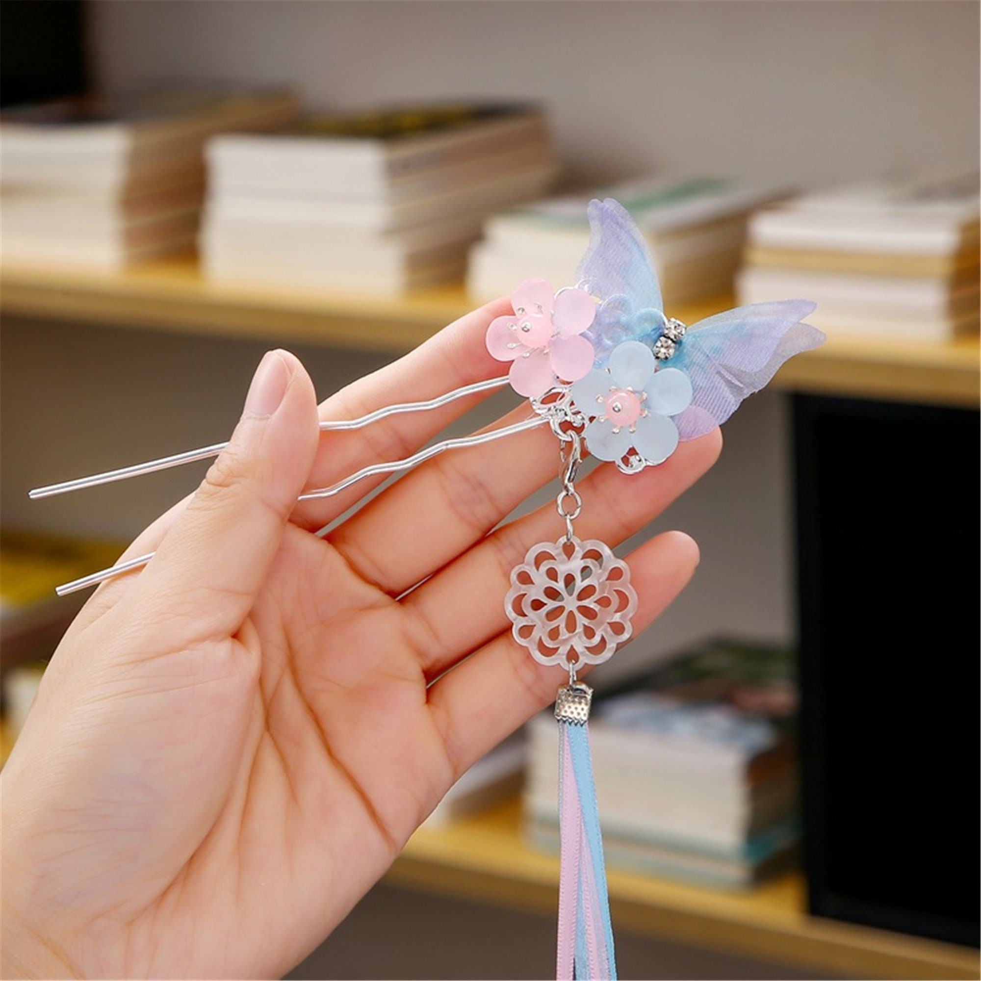 2Pcs Vintage Traditional Chinese Hairpins Hair Clips Butterfly Etsy