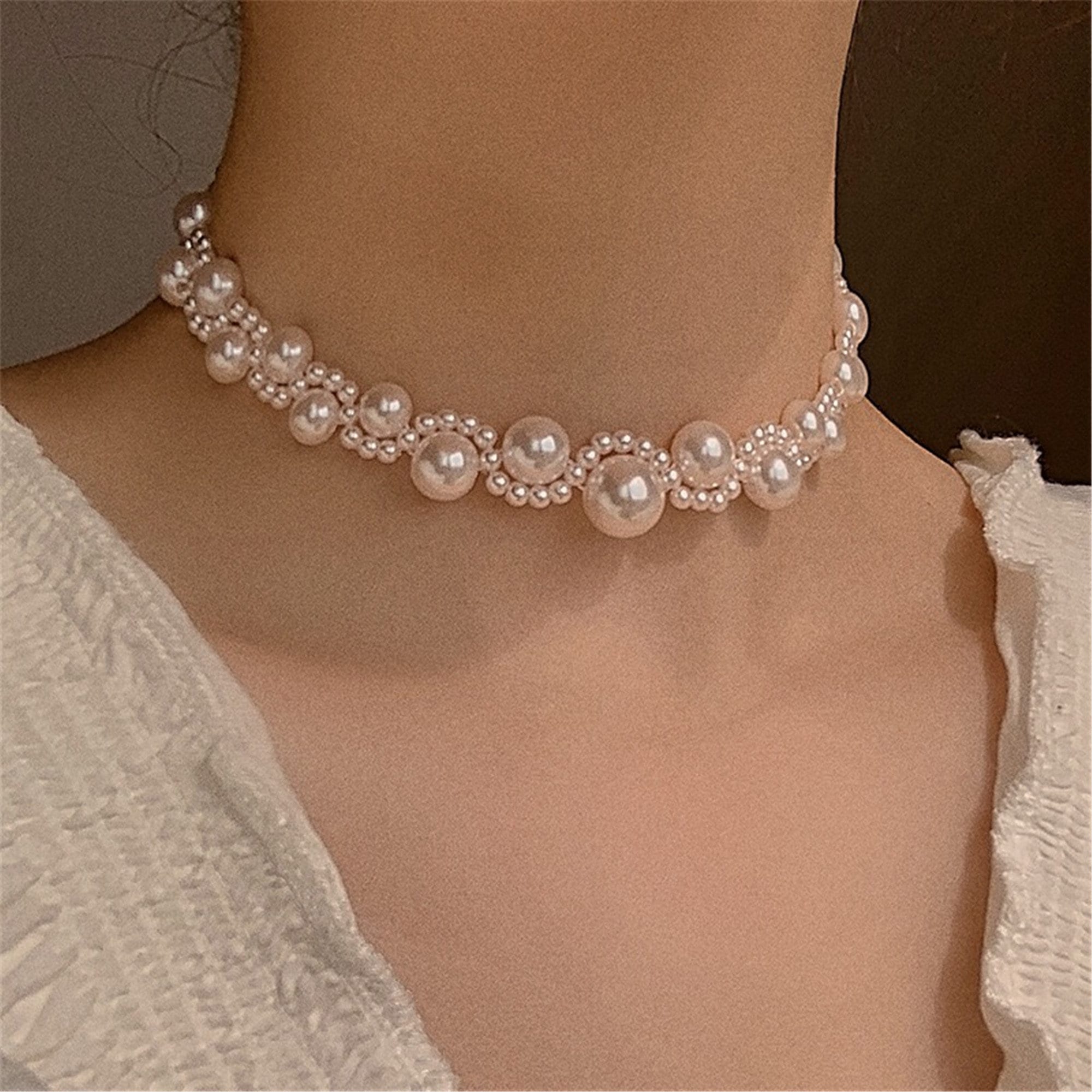 Fashion Pearl Handmade Necklace Cute Romantic Women's Etsy
