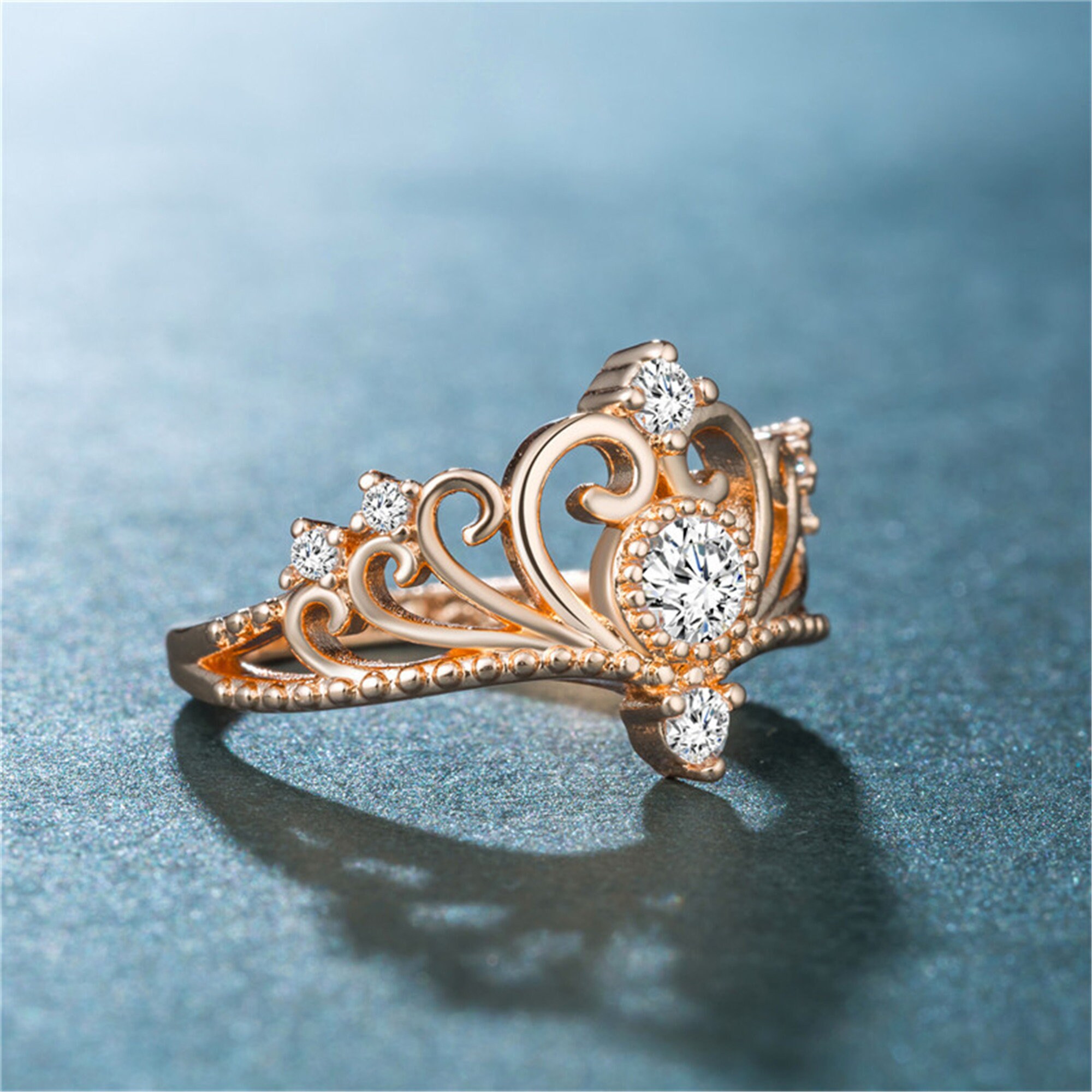Special crown shaped ring queen style powerful wedding party Etsy