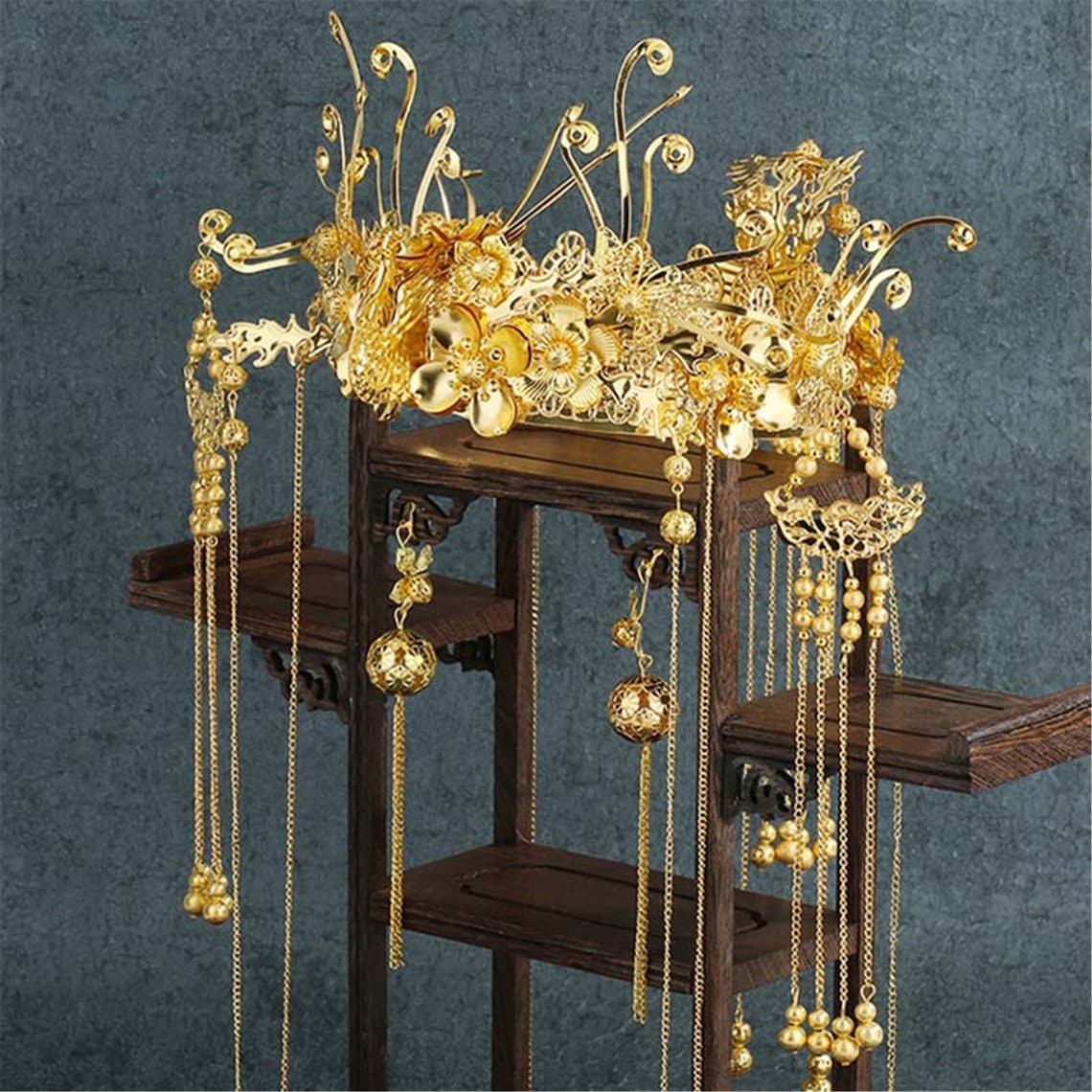 Traditional Ancient Chinese Headwear Jewelry Set Gold Phoenix Etsy