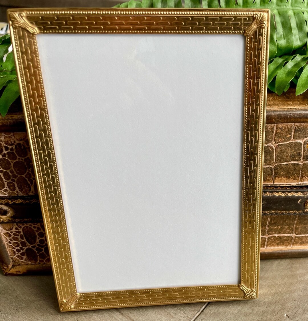 5x7 Vintage Gold Frame MCM Gold Frame 5x7 Vintage Metal Etsy