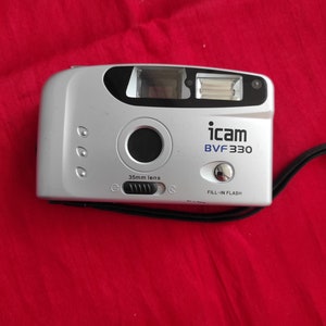 Vintage film camera icam BVF 330, working film camera, point and shoot camera