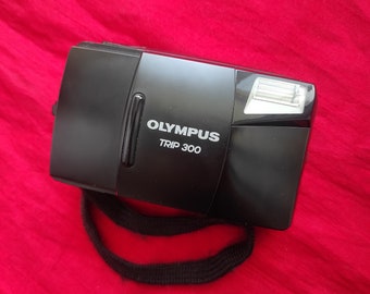 Vintage film camera Olympus TRIP 300, working film camera, point and shoot camera