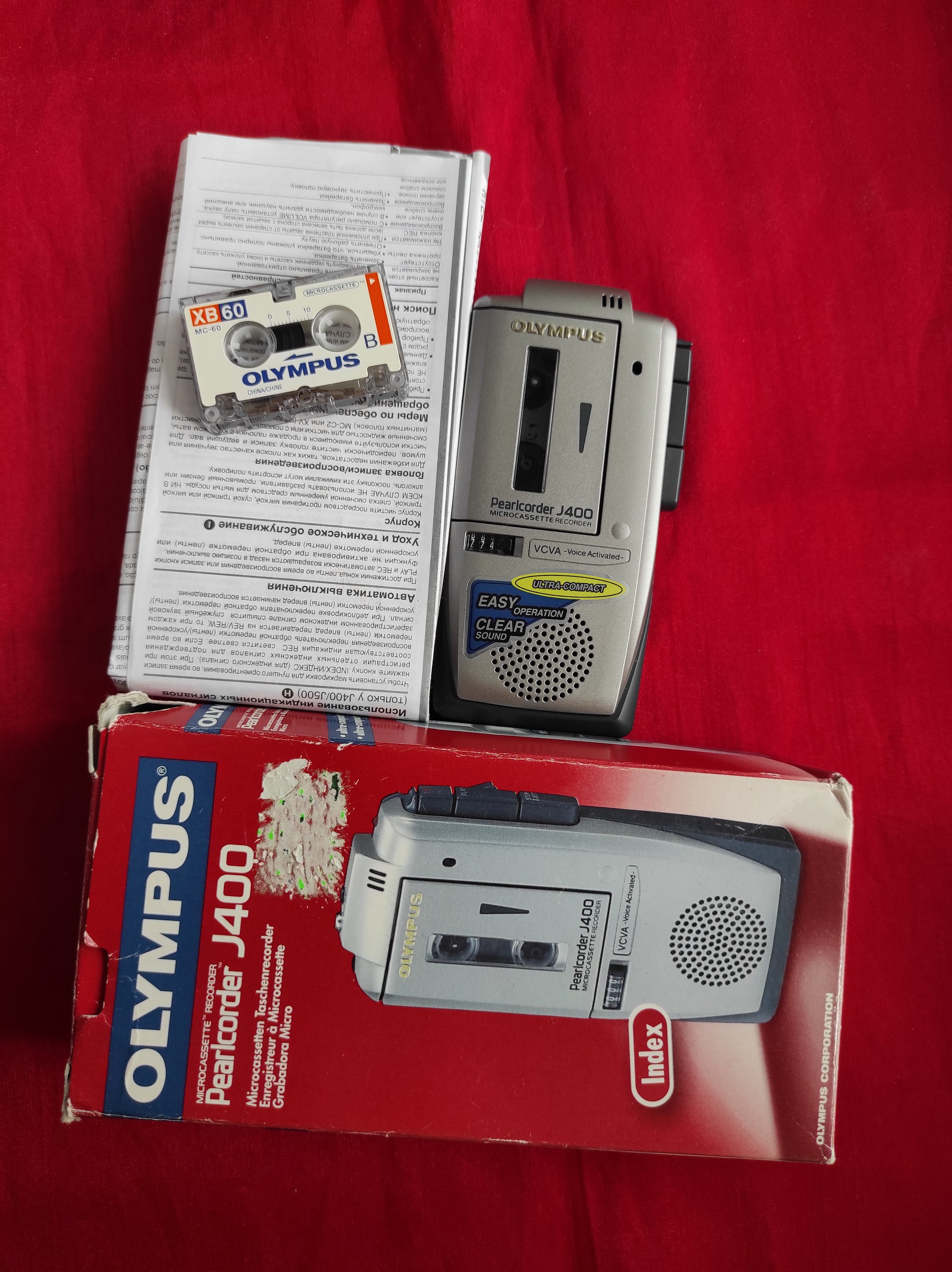 Olympus Pearlcorder J400 Vintage Voice Recorder Microcassette Etsy