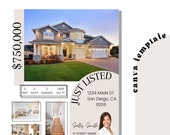 New Listing Flyer // Real Estate Canva Template // Just Listed Real Estate Flyer // Real Estate Flyers // Real Estate Templates