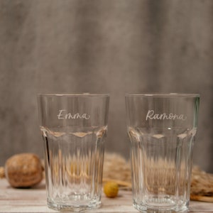 Latte Macchiato Glas mit personalisierter Gravur, mit Name, handgraviert, Cocktailglas Bild 9