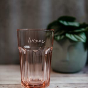 Latte Macchiato Glas mit personalisierter Gravur, mit Name, handgraviert, Cocktailglas Bild 8