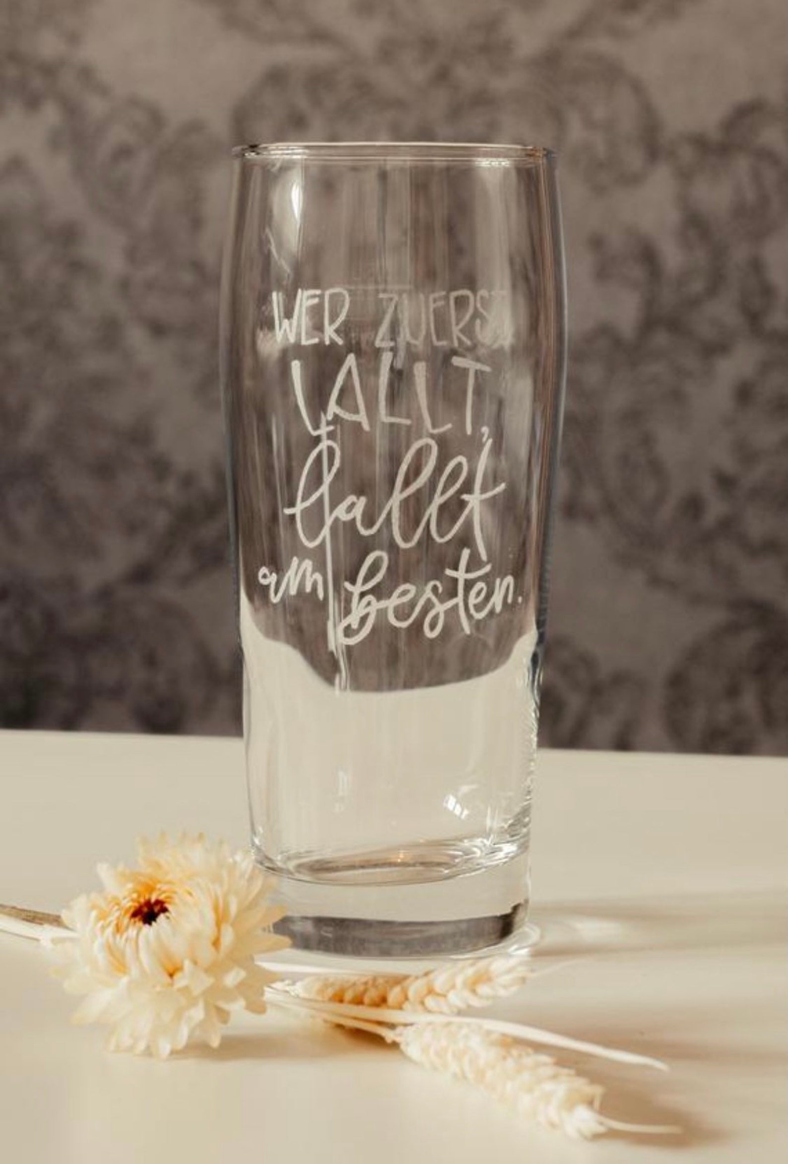 Weizenglas individuell mit Spruch handgraviert Bierglas Etsy