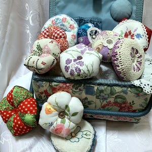 Pincushions Embellished with Vintage Touches, Handmade Pincushions, Beautiful Gift for Sewing & Quilting lover, Unique gift