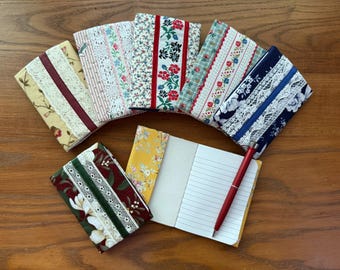USPS SHIPPING INCREASE effects my pricing, Small Pocket Notebook, Perfect for Passwords! Made from Repurposed Vintage Lace & Linen