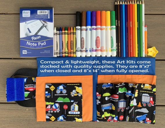 Kids Art Kit, Small & Lightweight Travel Art Tote, Stocked With Quality  Supplies, Great Birthday or Valentine's Day Gift, Perfect for Travel 