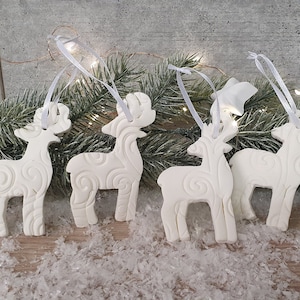 Christmas pendant set of 4 &quot;Reindeer Ornament&quot; Christmas tree decoration Christmas decoration gift tag