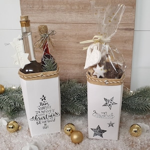 Weihnachts Utensilo Geschenkverpackung Geschenkschachtel Weihnachten - Upcycling aus Milchbeuteln / Getränkekartons