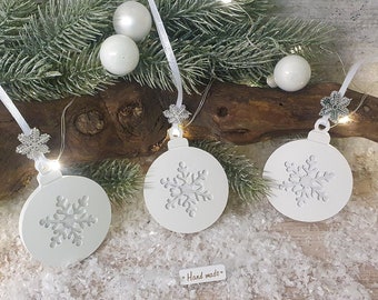 Christmas pendant set of 3 "Snowflake" - Christmas tree decoration - Christmas decoration - Gift tag