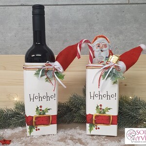 Christmas Utensilo Gift Packaging Gift Box Christmas - Santa Hohoho - Upcycling from Milk Bags / Beverage Cartons