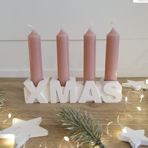 Advent wreath candle holder XMAS - candle holder for 4 candles 3D