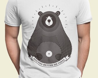Vinyl Record T-Shirt: Retro Music Lover Tee - Organic Cotton