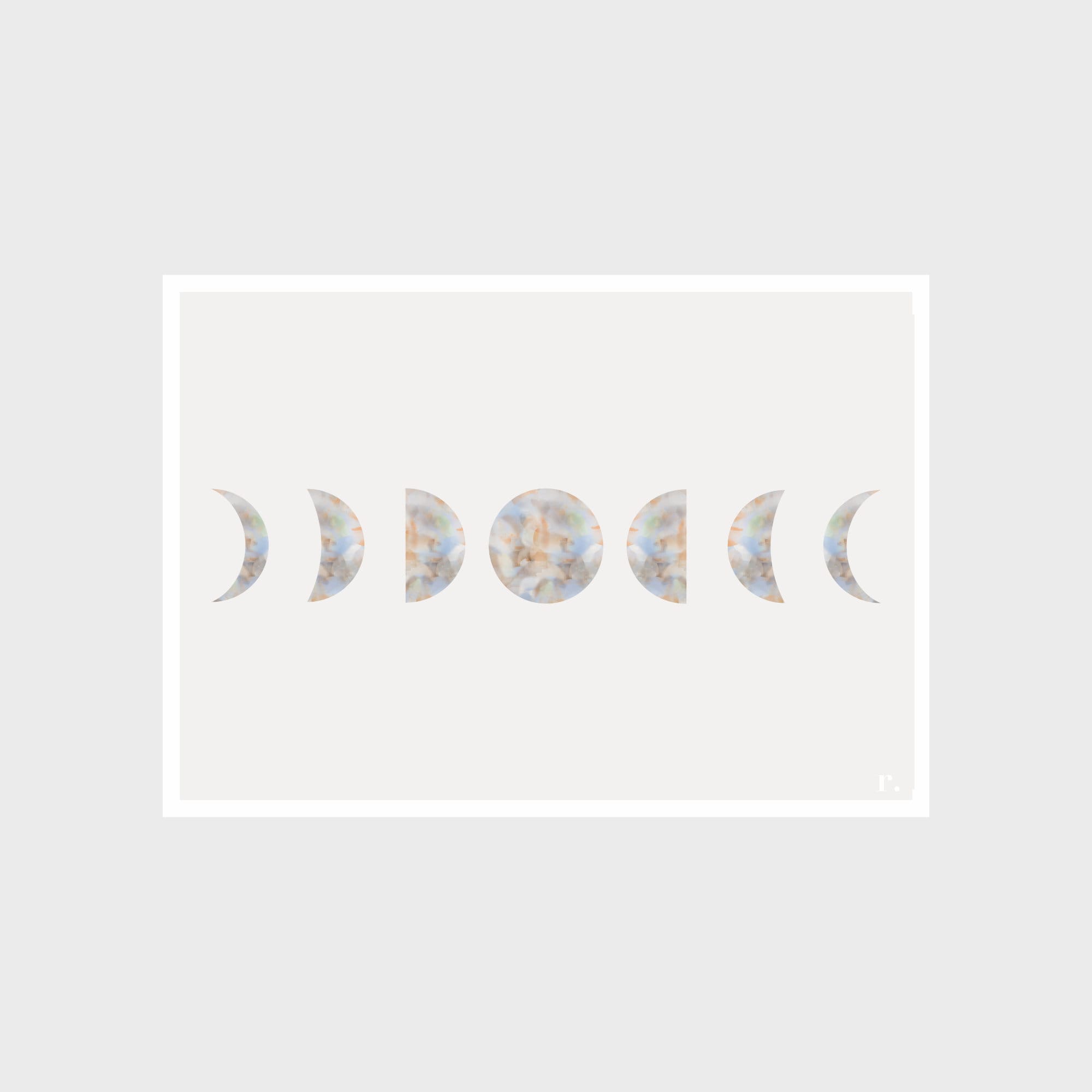 Moon Cycle Art Moon Phases Art Moon Art Print Moon Illustration ...