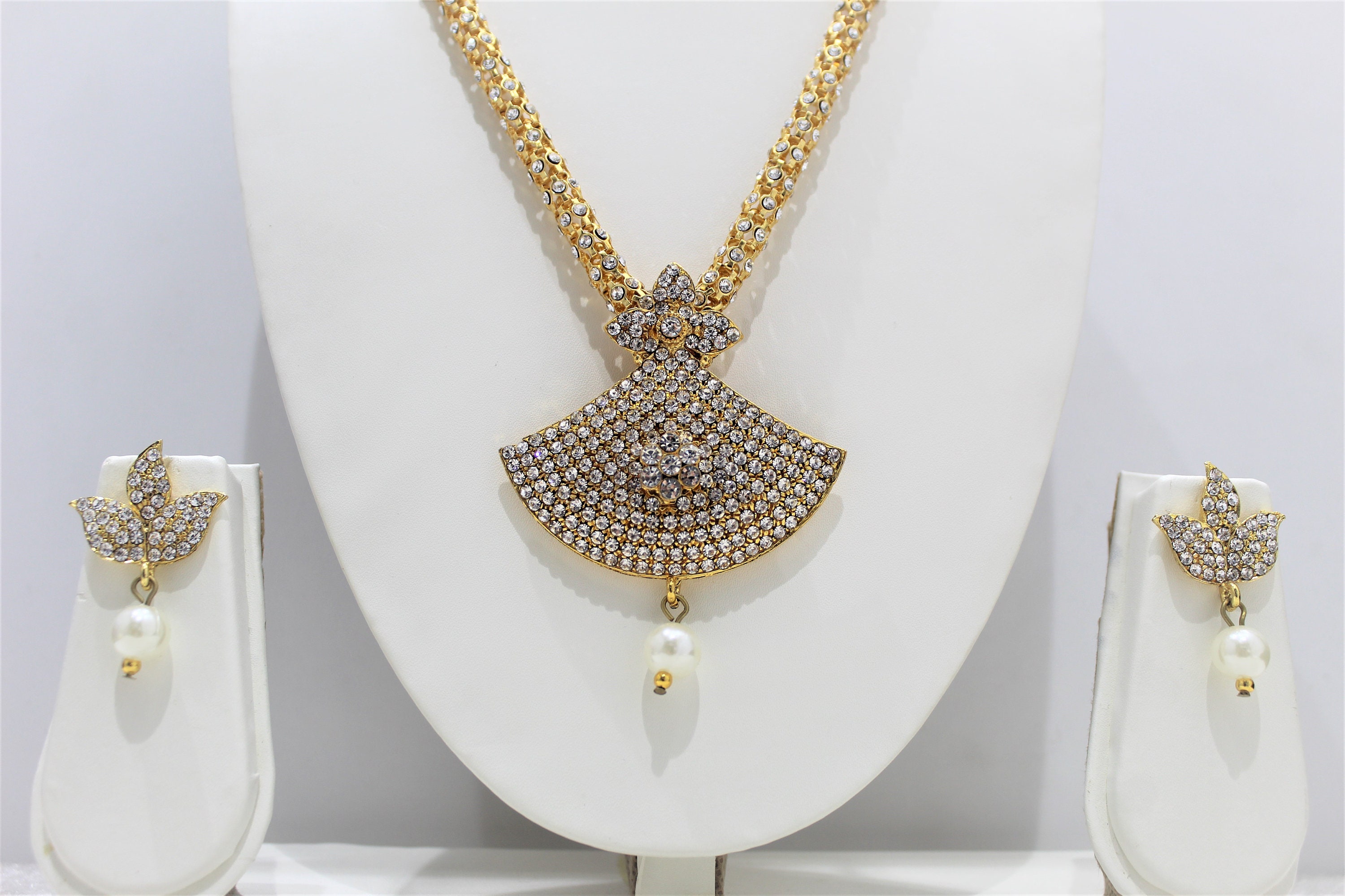 New Indian Bollywood Costume Jewellery Necklace Set gold Etsy