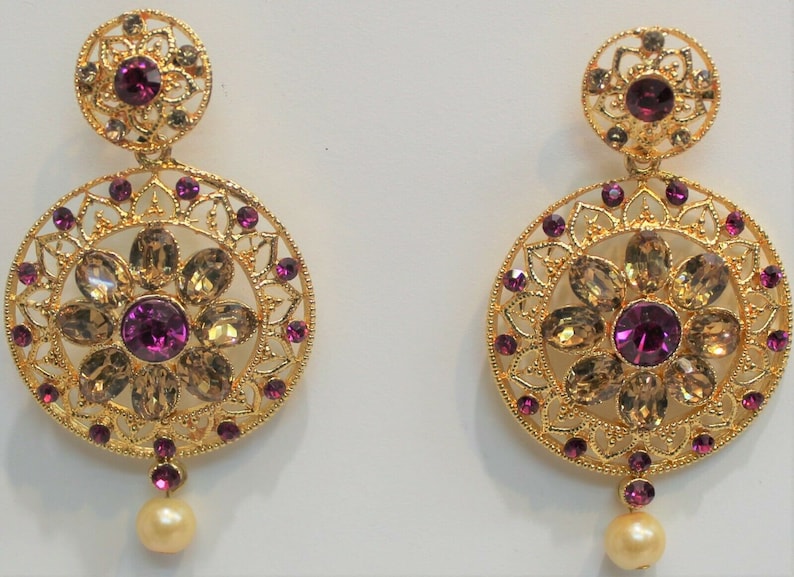 Indian Bollywood Gold Plated Earring Jumka Jumki Long Drop Traditional oxidized