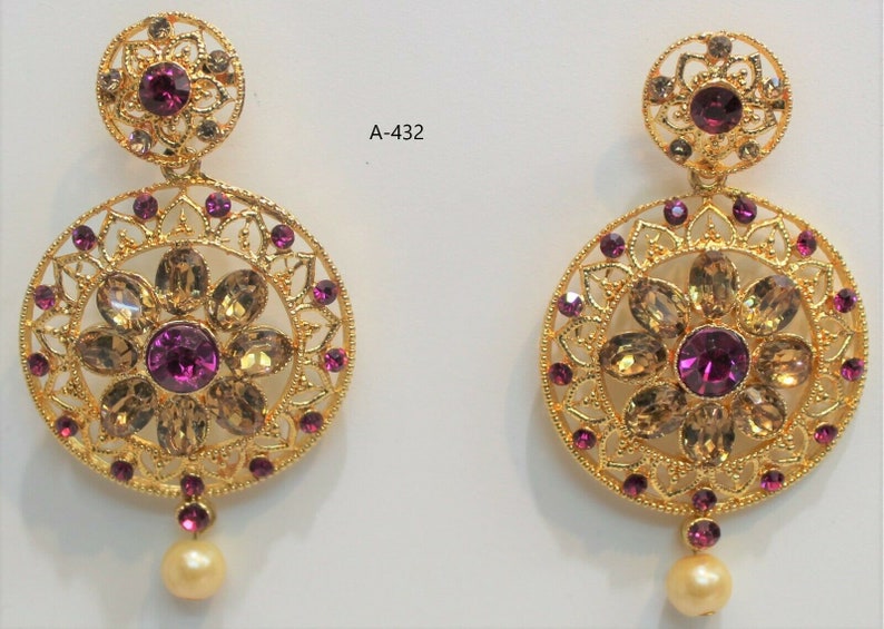Indian Bollywood Gold Plated Earring Jumka Jumki Long Drop Traditional oxidized