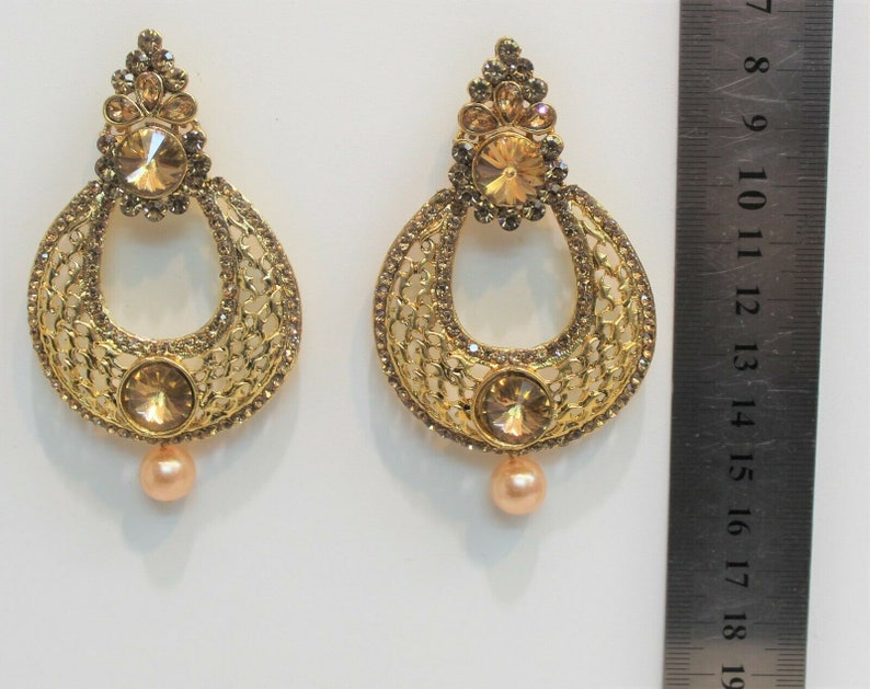 Indian Bollywood Gold Plated Earring Jumka Jumki Drop Traditional oxidized