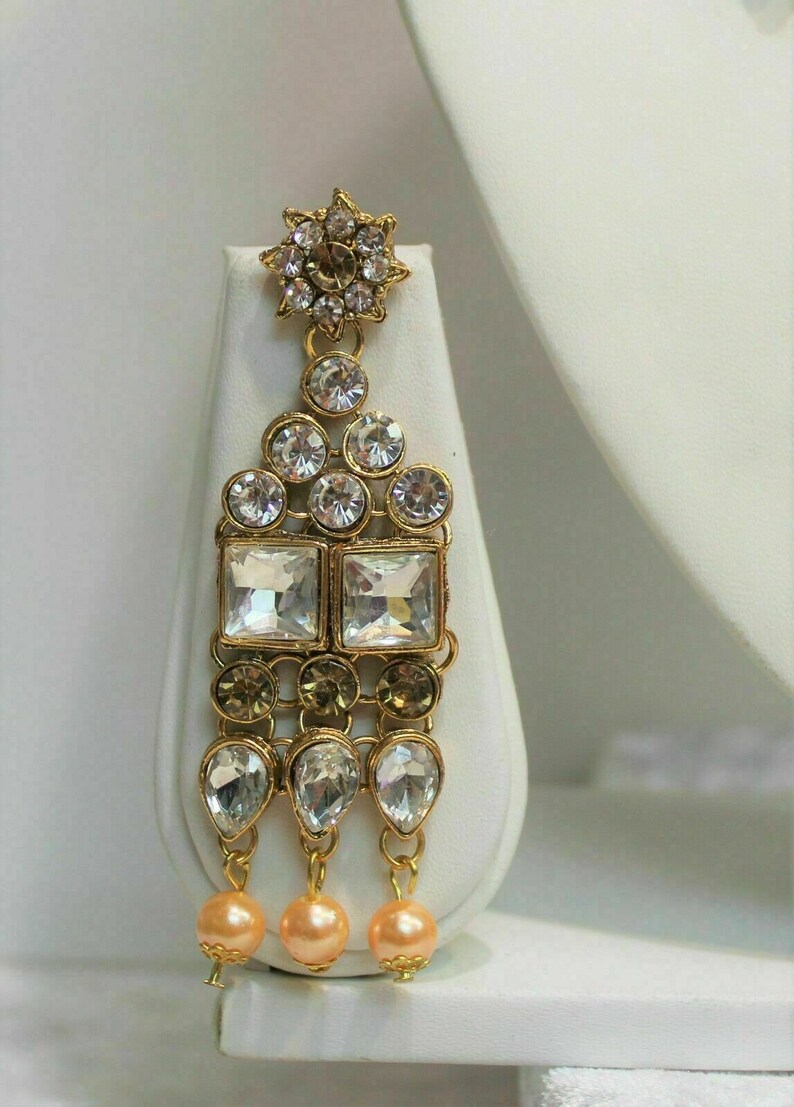 Indian bollywood Legendry Mughal Era gold Pearl Necklaces Ethnic Designer Set