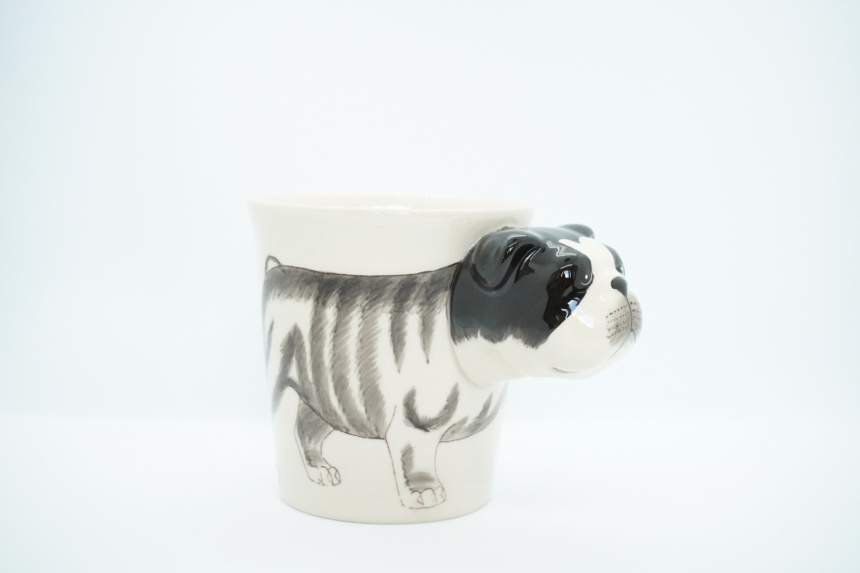 Bull Dog Head MugsAnimal Heads Mugs Ceramic MugsHandprinted Etsy