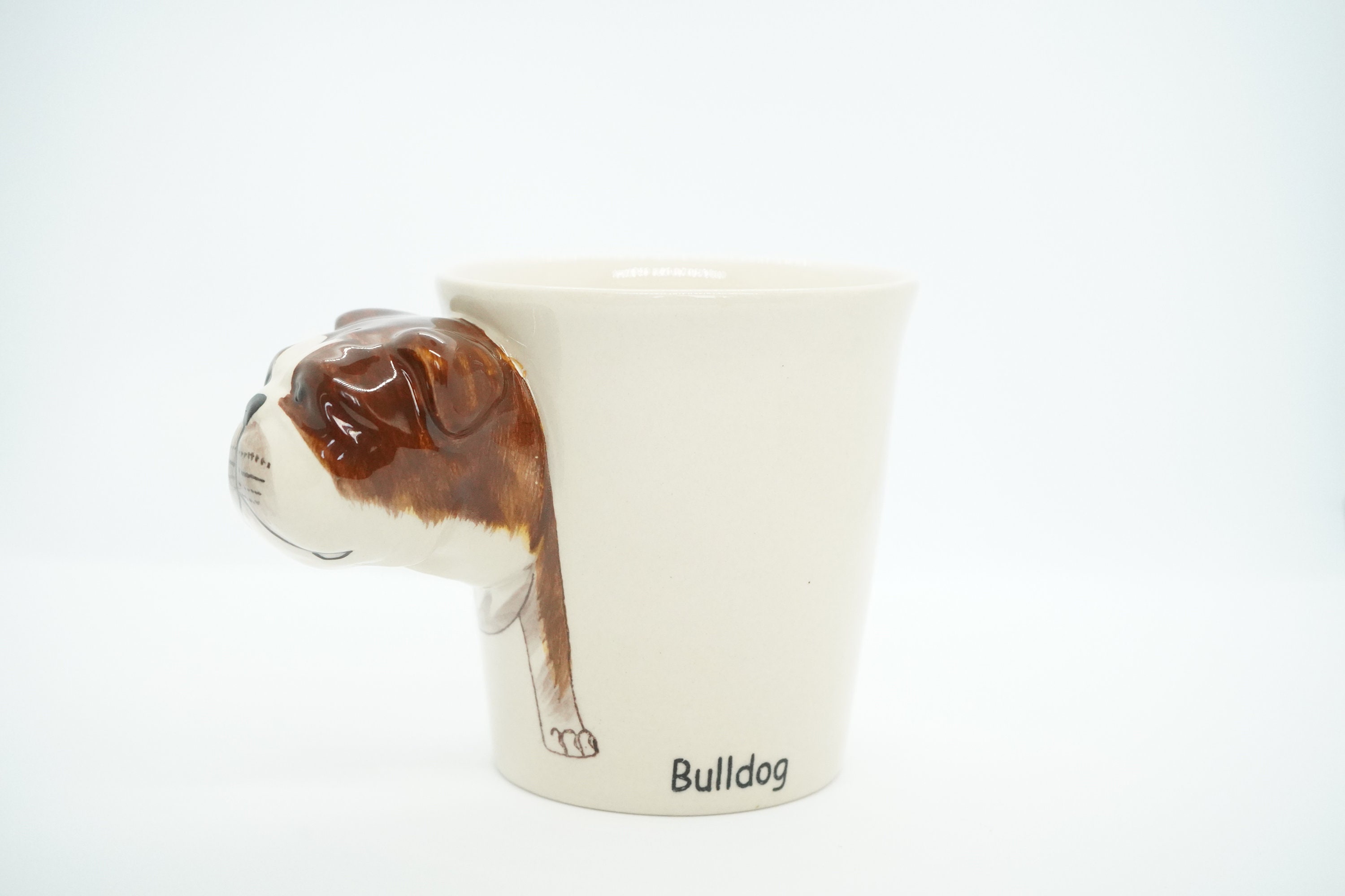 Bull Dog Head MugsAnimal Heads Mugs Ceramic MugsHandprinted Etsy