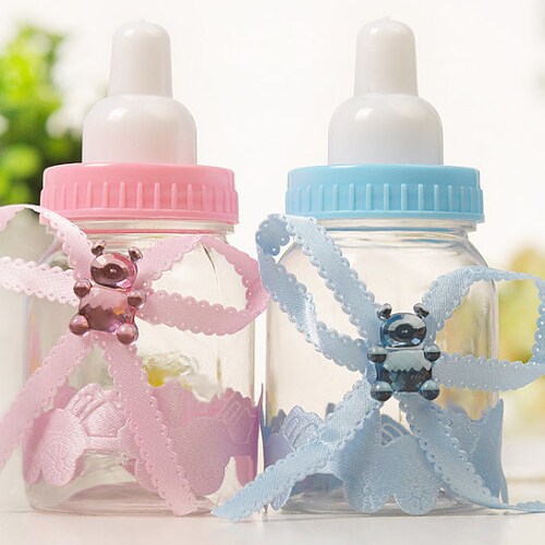 12 PCS Baby Shower Fillable Bottles Blue Fillable Bottles Etsy UK
