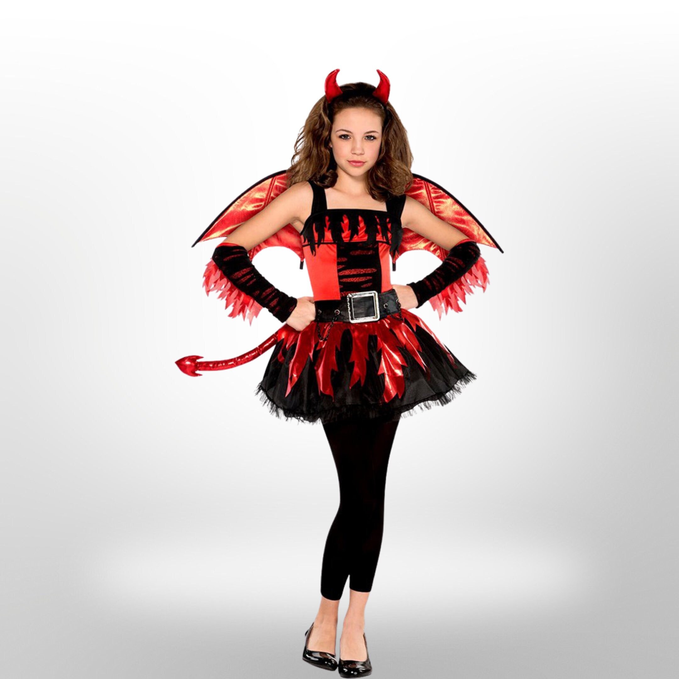Girls Dare Devil Halloween Costume Halloween Devil Costume Etsy UK
