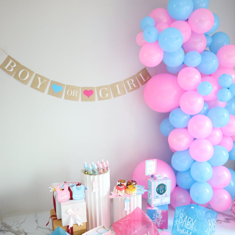 Boy or Girl Banner: Gender Reveal Party Decorations 画像 7