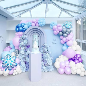 thumbnail image 2 of Snowflake Balloon Garland Arch Kit BSTYU 77 Pack Winter Snowflake Balloons Garland Arch Kit Christmas Snow Balloon For Winter Wonderland Christmas Snow Princess Birthday Party Decorations 2 of 10