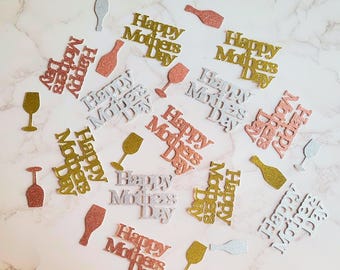 Happy Mothers Day Table Confetti Decoration, Gold Silver, Rose Gold Table Confetti, Party Supplies for Mother Day party decoration