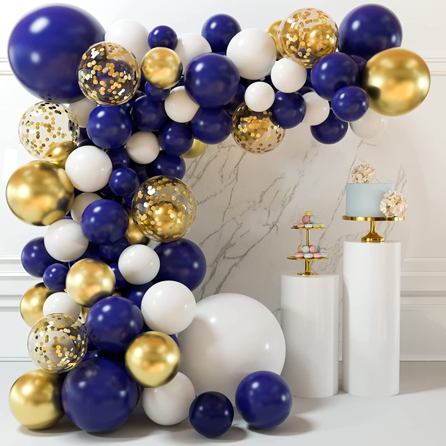 Ballons- bleu ciel-Happy birthday-Lot de 6 - Décorations Anniversaire