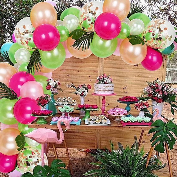 Hawaiian Party Tropical Balloon Garland, Luau Balloons Garland With Palm  Leaves for Summer Party Tropical Theme Birthday Party Decorations -   Canada