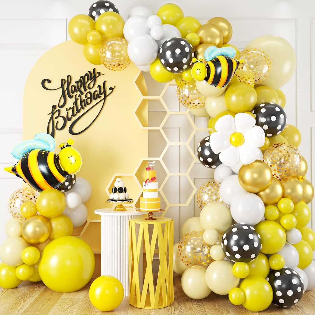 Bee Balloon Arch Kit, Bumble Bee Balloons for Summer Balloon ...