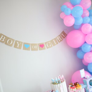 Boy or Girl Banner: Gender Reveal Party Decorations 画像 9